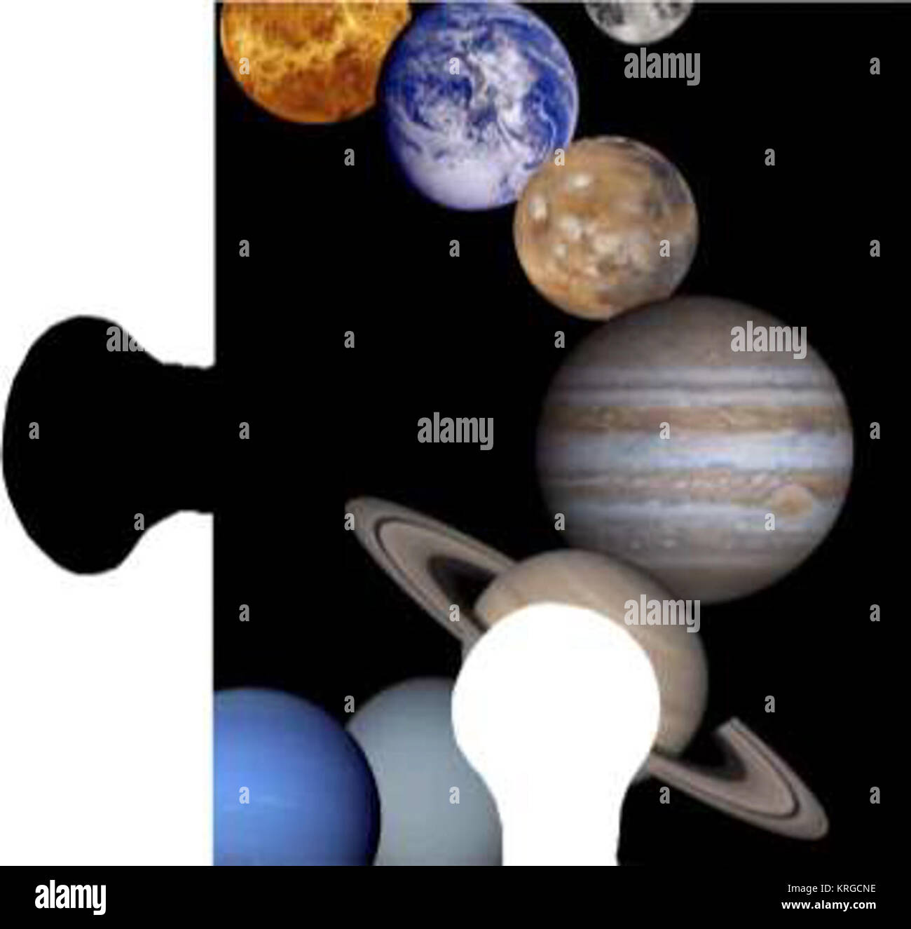 Sistema solare1 Foto Stock