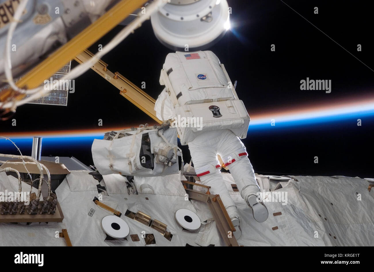 STS-117 EVA1b Foto Stock