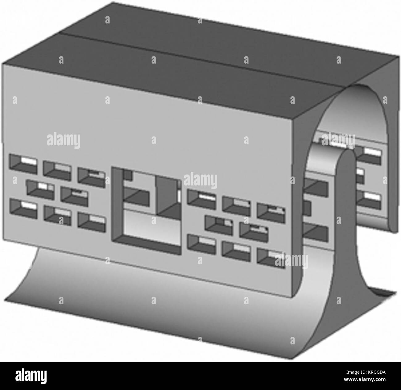 Ripiegato terahertz-guida d'onda viaggia-wave circuito tubo Foto Stock