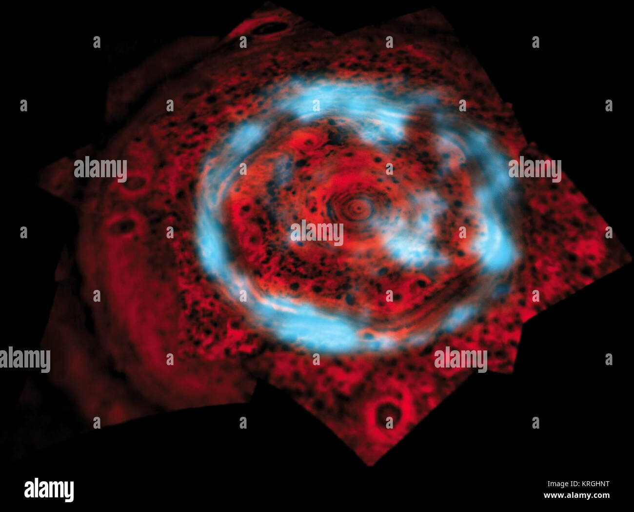 Northern aurora di Saturno Foto Stock