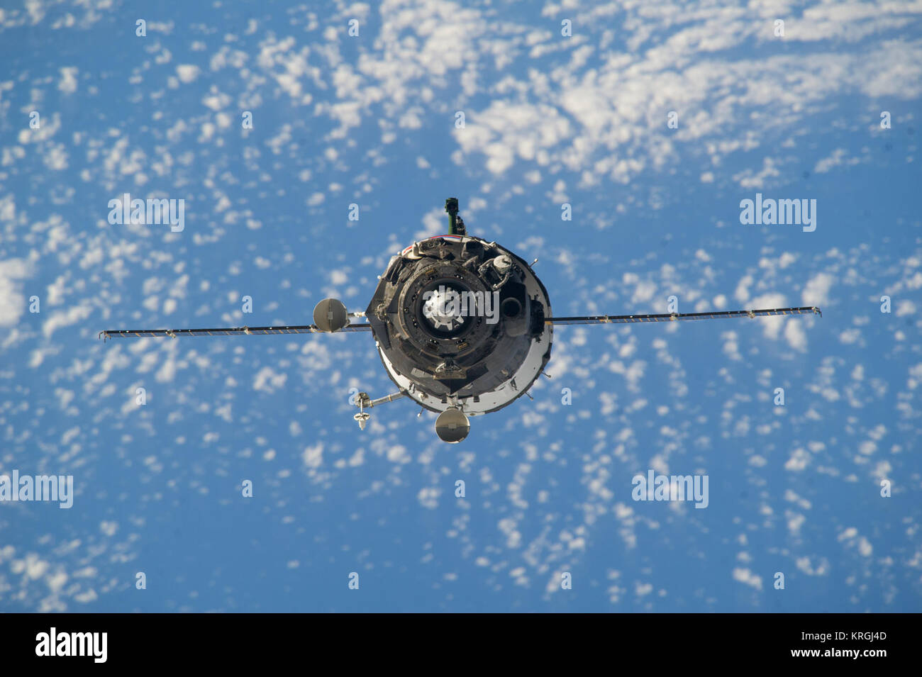 Soyuz TMA-12M si avvicina alla stazione Foto Stock