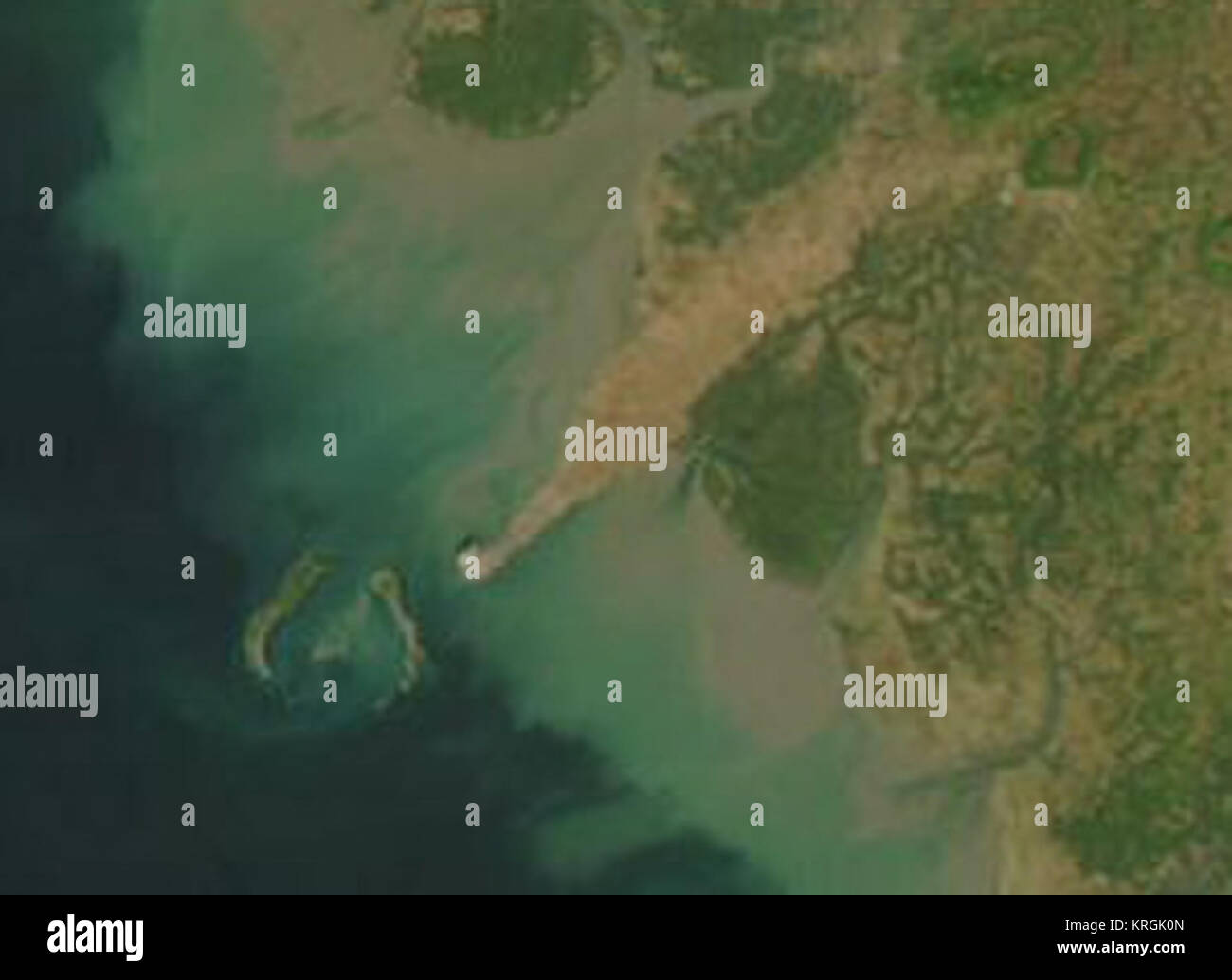 Immagine satellitare di Conakry Foto Stock