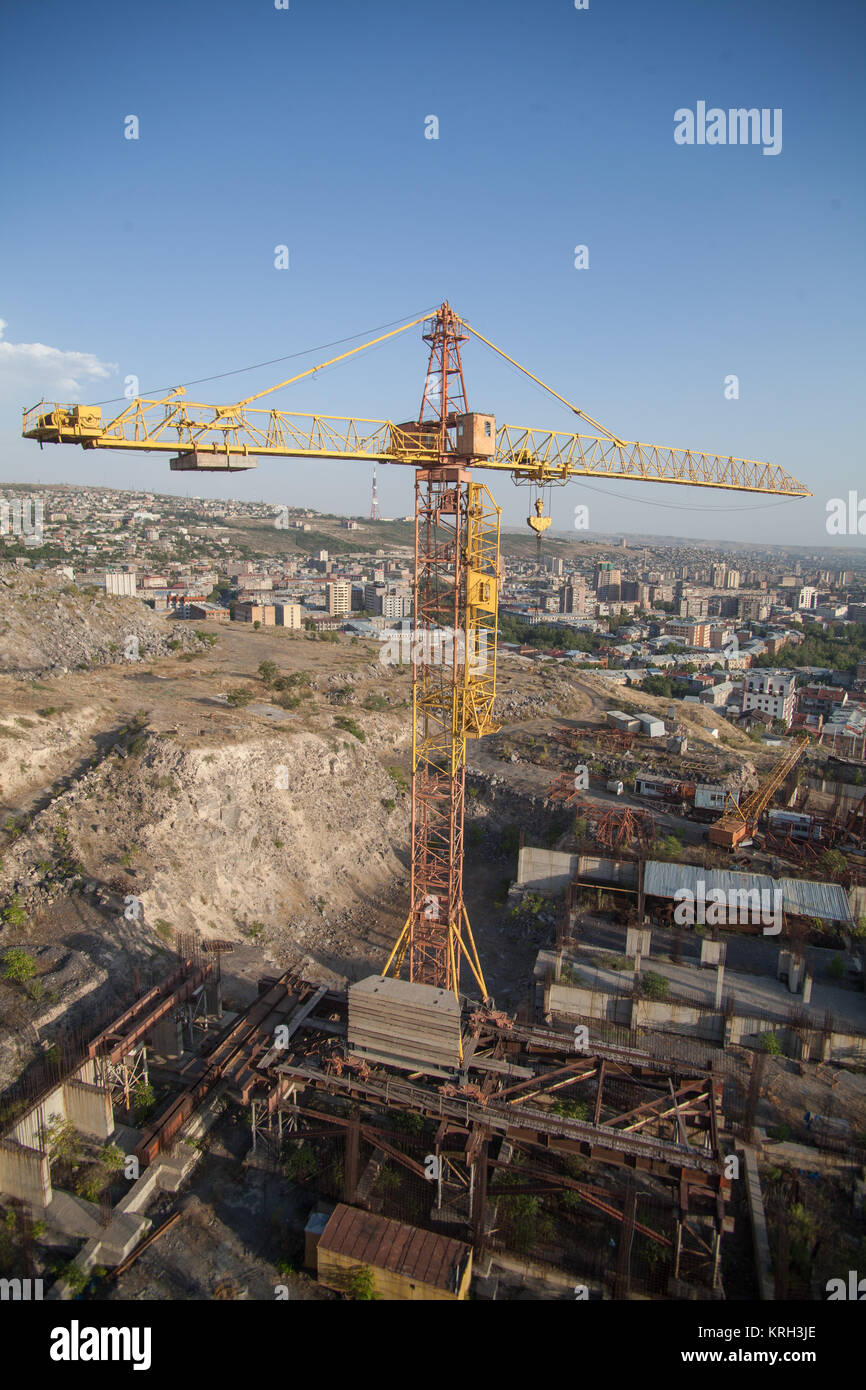 Gru a sito in costruzione Foto Stock