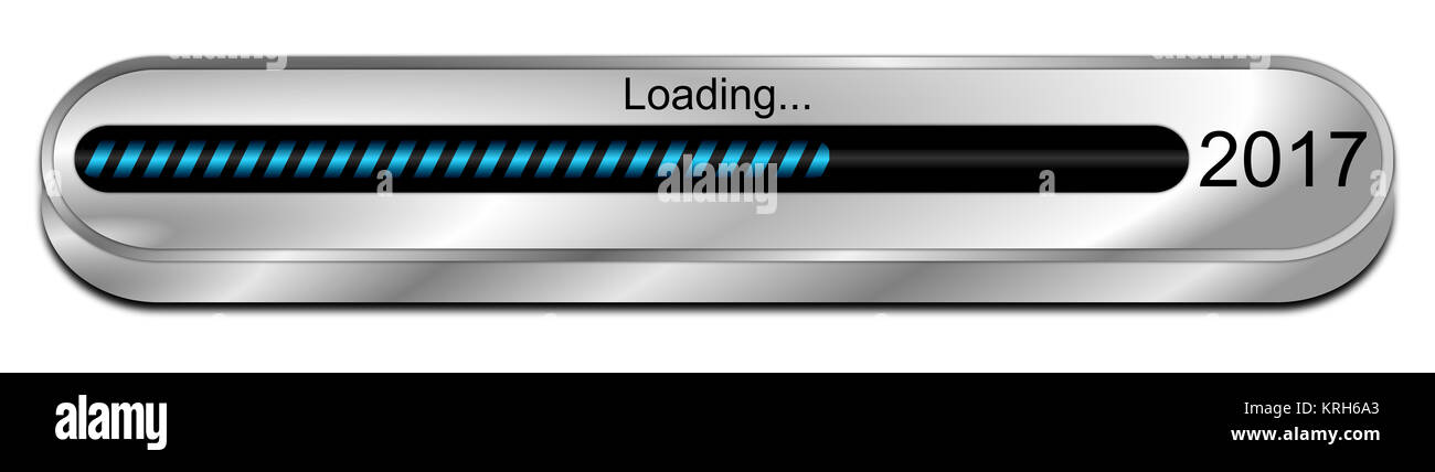 2017 decorativo barra di caricamento - 3D illustrazione Foto Stock