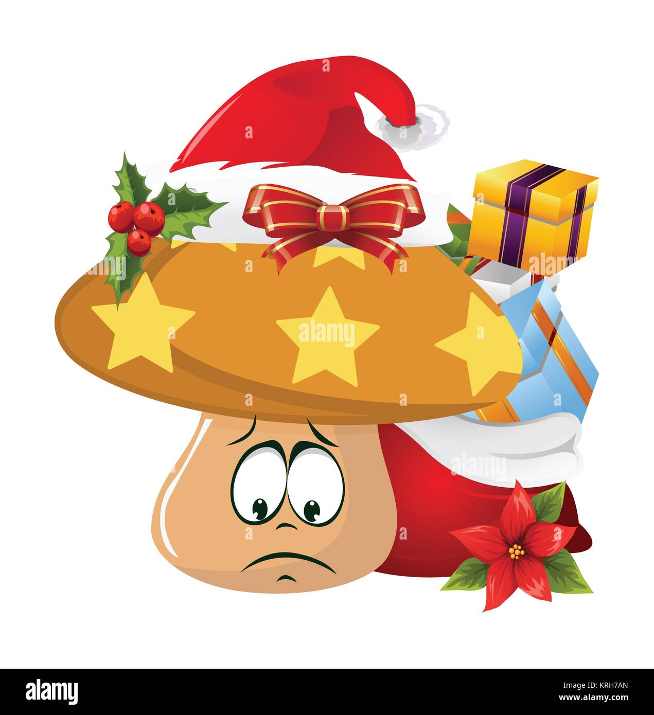 Natale Cartoon volto emozioni Foto Stock