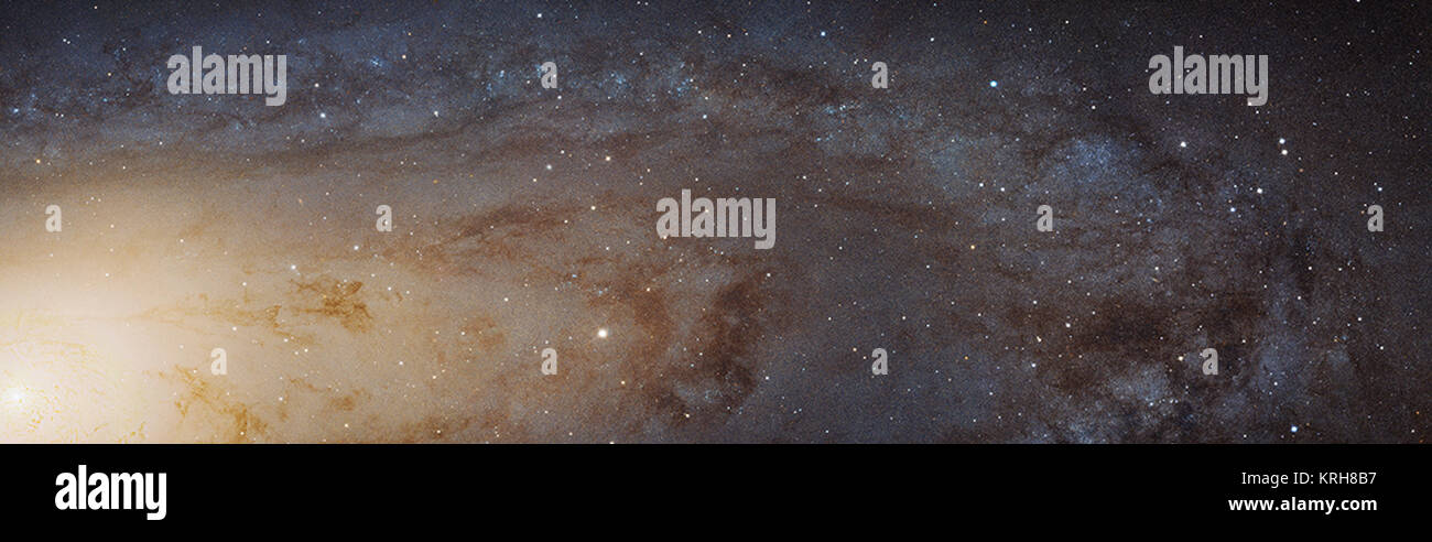 Del Hubble High-Definition Vista panoramica della galassia di Andromeda (15618006994) Foto Stock