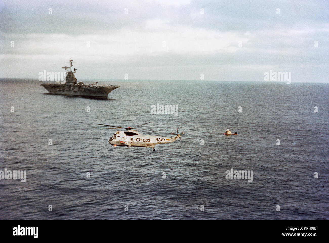 Skylab 2 Modulo di comando dopo splashdown Foto Stock