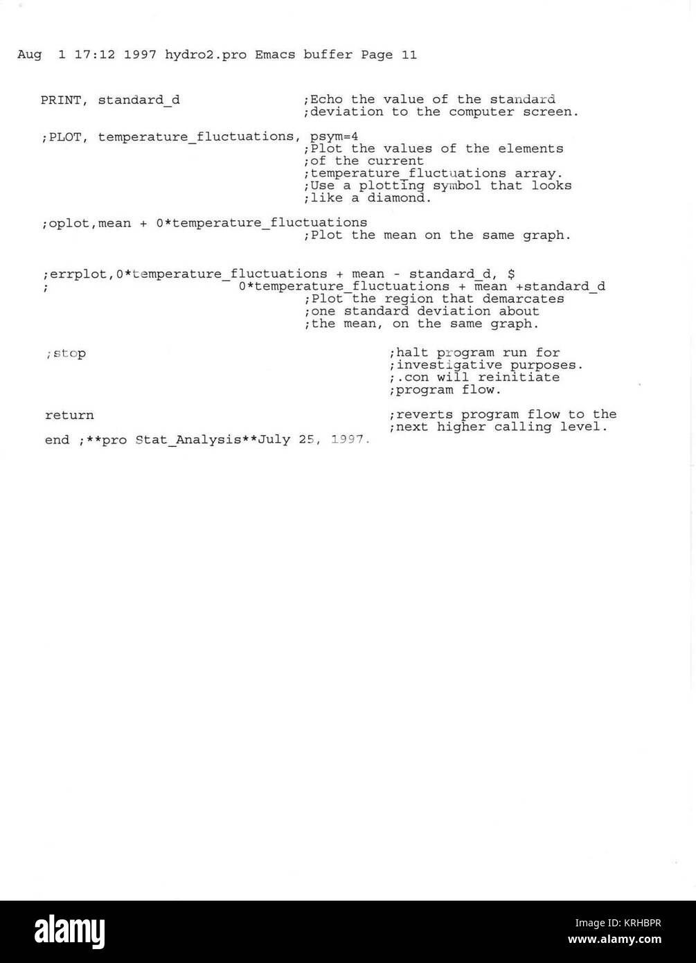 HydrocodeStat5 Foto Stock