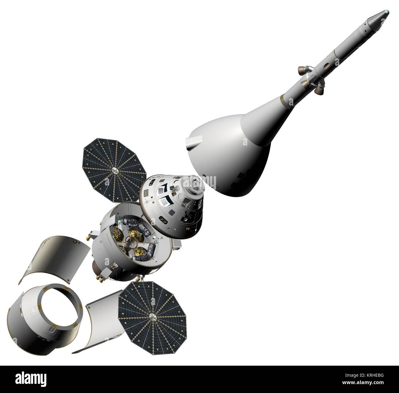 Immagine convertita utilizzando ifftoany Orion il lancio del veicolo spaziale di configurazione (revisione 2009) Foto Stock