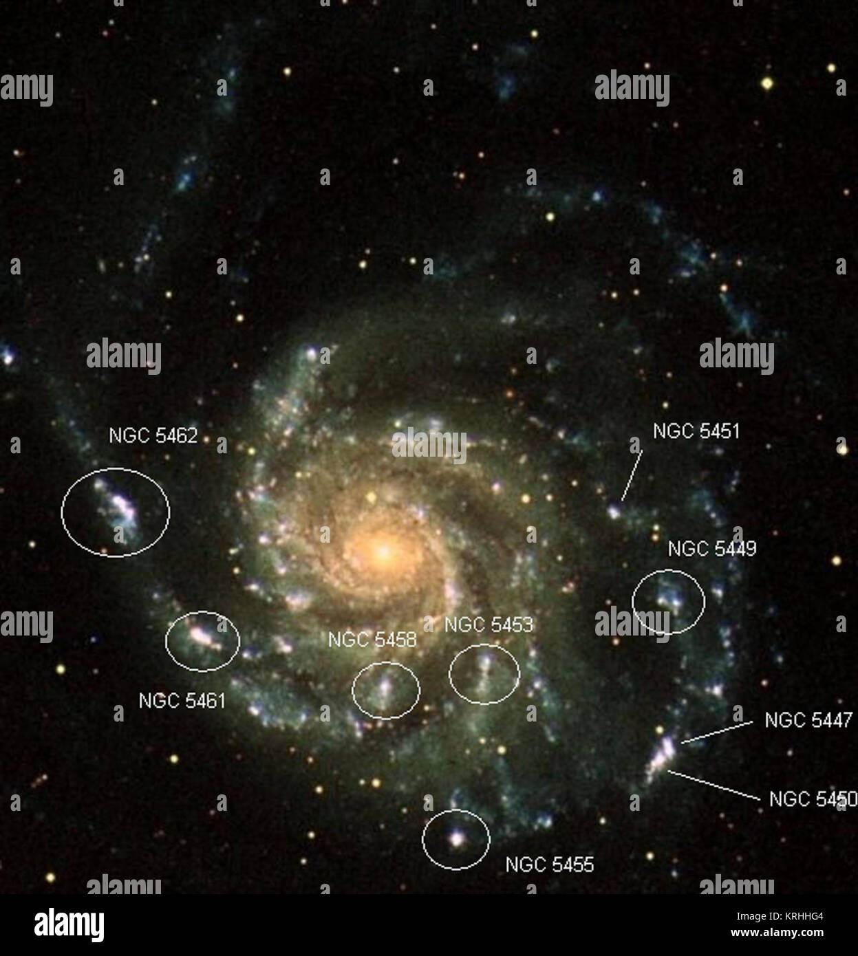 Messier 101 - H II Foto Stock
