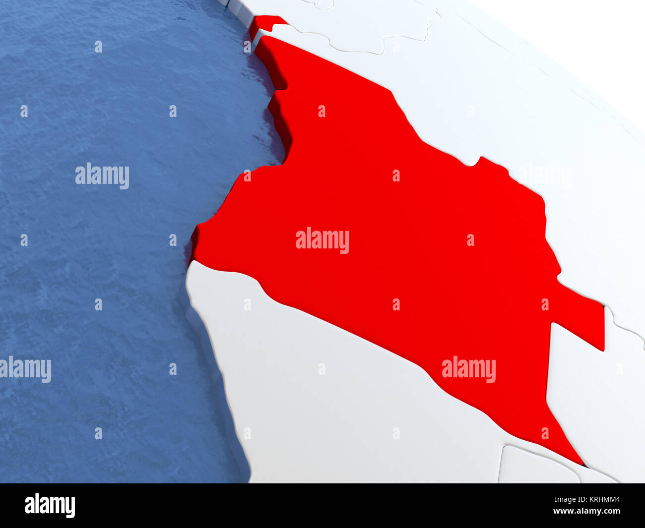 Angola sul globo terrestre Foto Stock