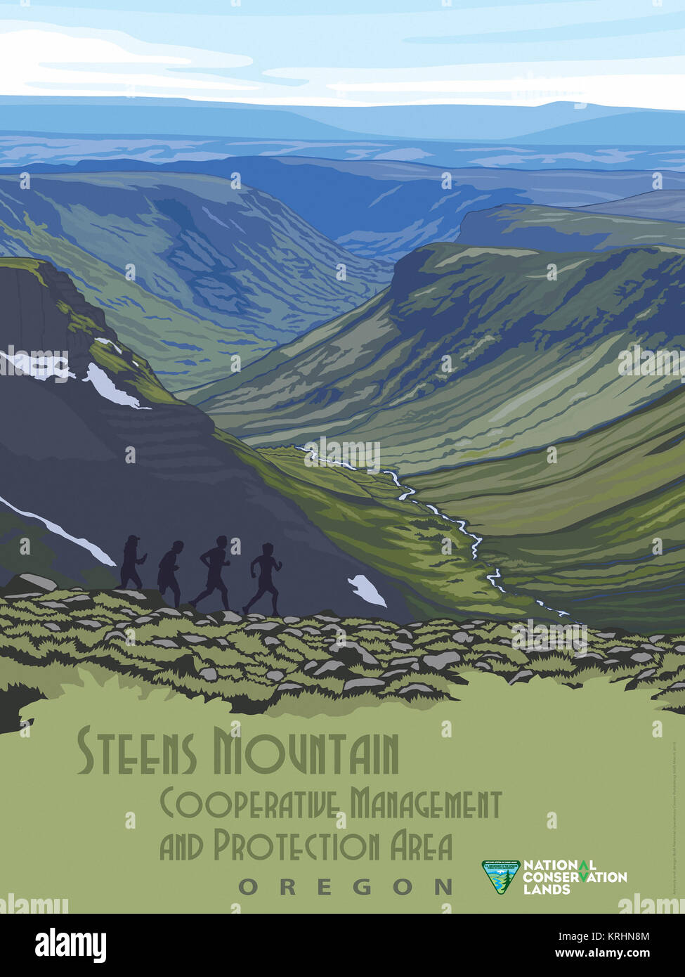 Steens Mountain gestione di cooperative e di area di protezione Foto Stock