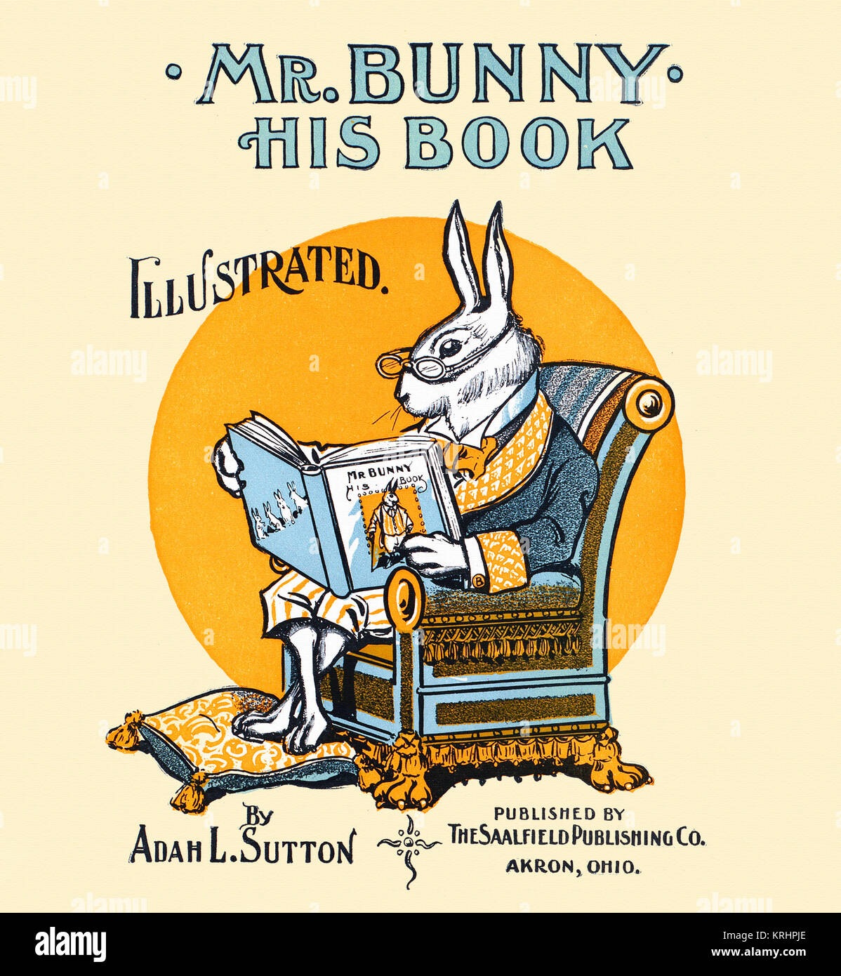 Signor Bunny, il suo libro di Adam L. Sutton. Illustrato. Foto Stock