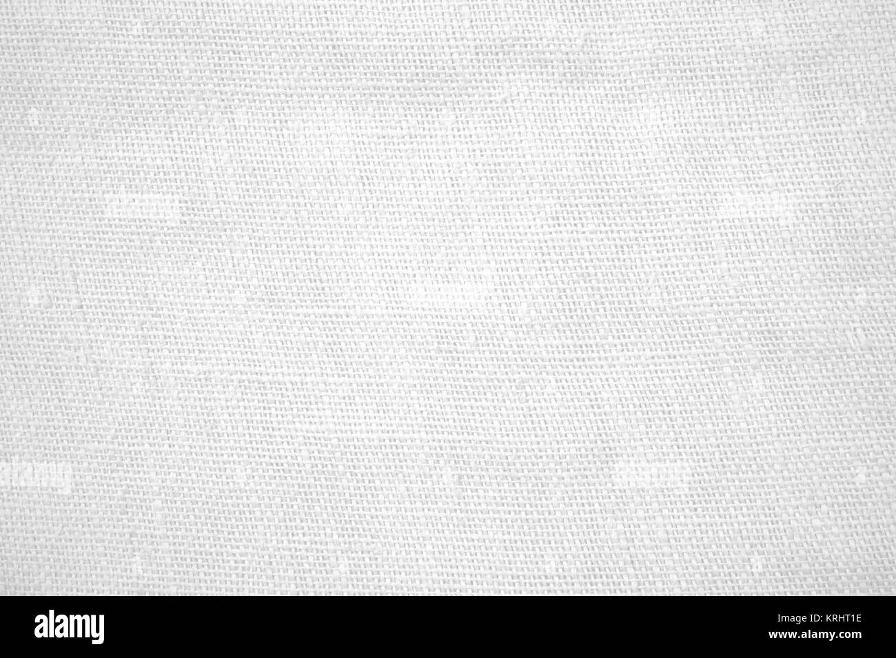 Texture bianche di tessuto di lino Foto Stock