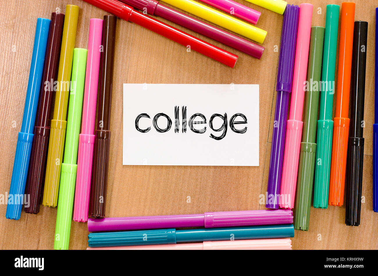 College il concetto di testo Foto Stock