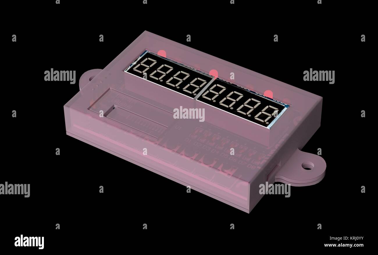 3d stampata caso per dispositivo elettronico, 3d illustrazione Foto Stock