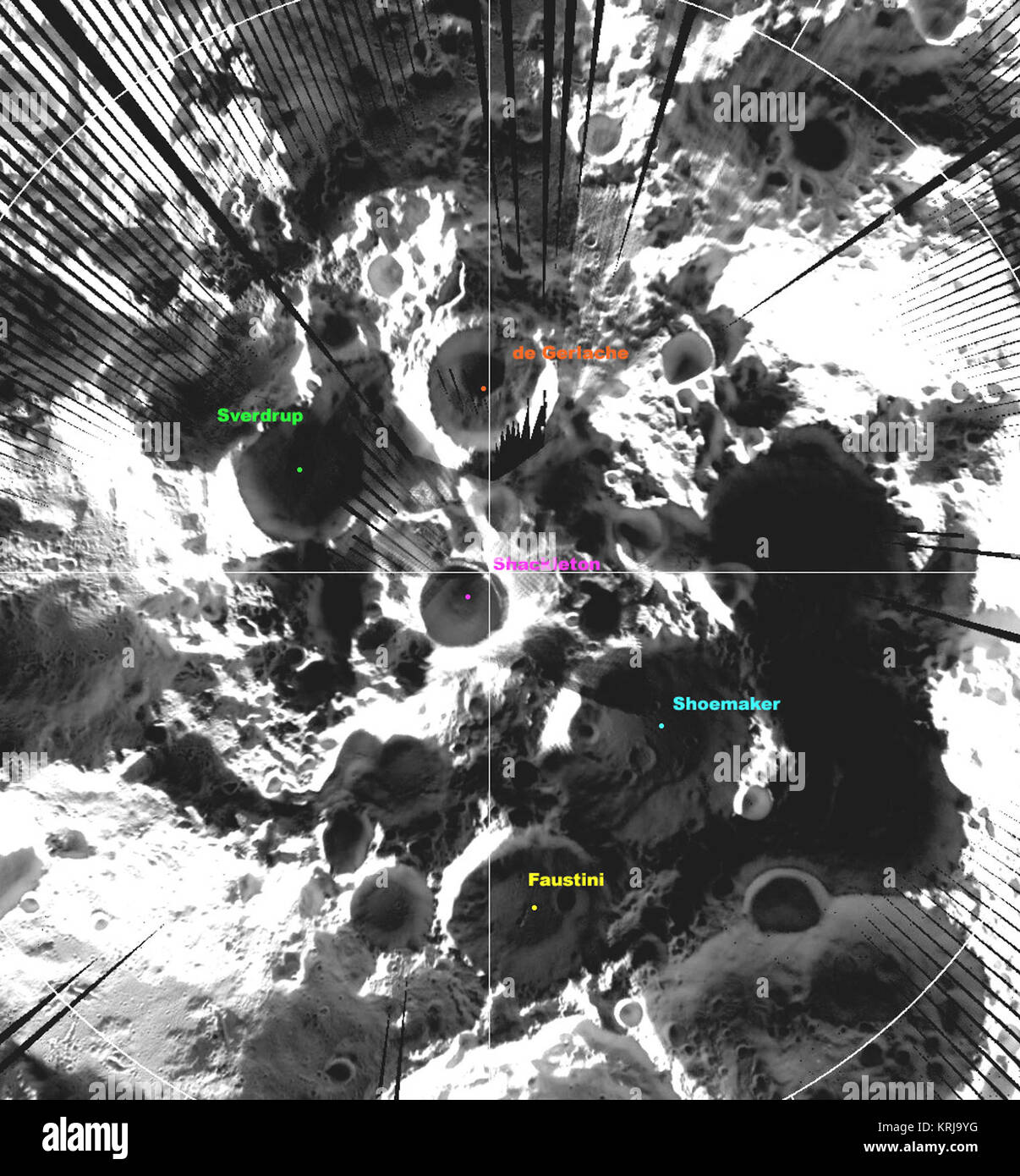 Il cratere Degerlache Foto Stock