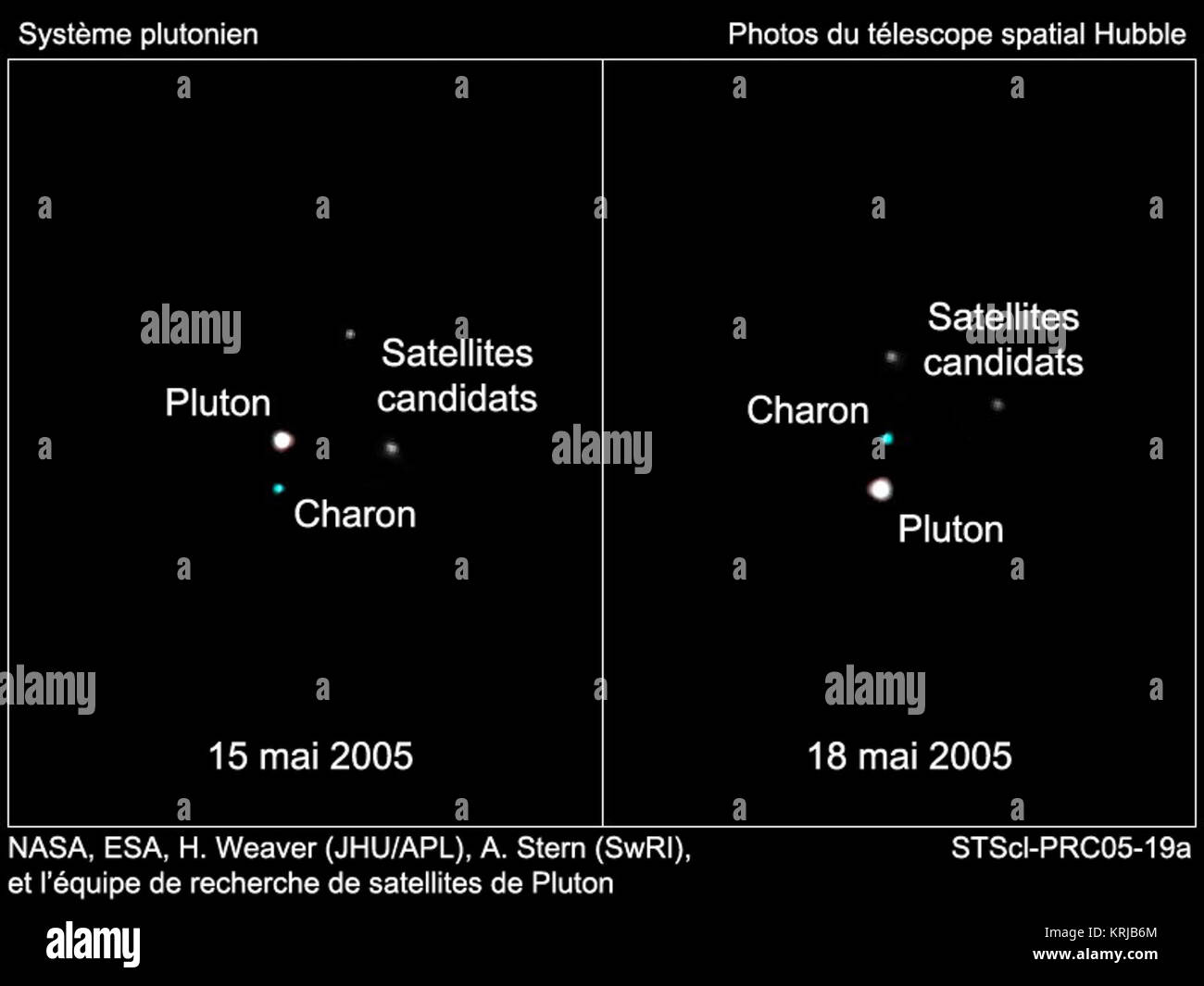 Sistema di plutone 2005 immagini di rilevamento 28francese29 Foto Stock