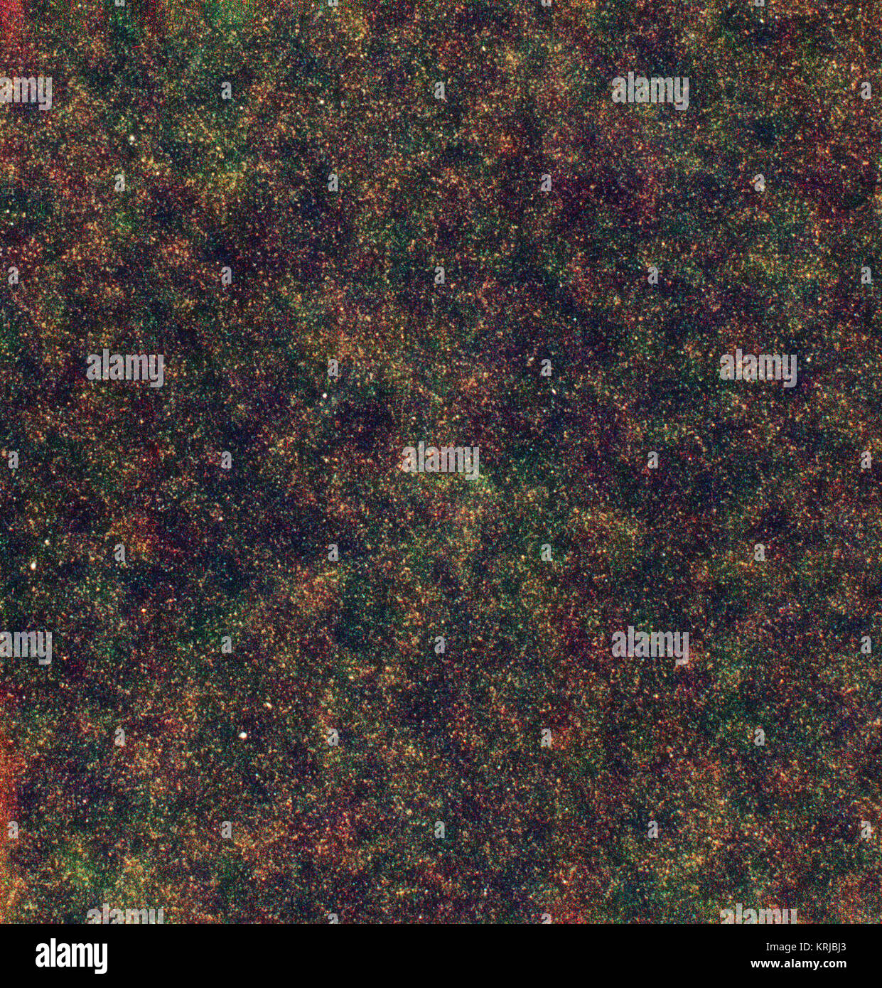 Migliaia di galassie folla in questa immagine di Herschel dell'universo distanti. Ogni punto è un intera galassia contenenti miliardi di stelle. Per più di un decennio, gli astronomi sono perplesso su stranamente luminose galassie dell'universo distanti. Questi "luminose ad infrarosso galassie' sembra essere la creazione di stelle a tali tassi fenomenale che sfidano le teorie tradizionali di formazione delle galassie. Ora ESA Herschel Infrared Space Observatory, con la sua capacità per molto sensibile la mappatura in ampi settori, ha visto migliaia di queste galassie e individuato le loro posizioni, che mostra per la prima volta che t Foto Stock