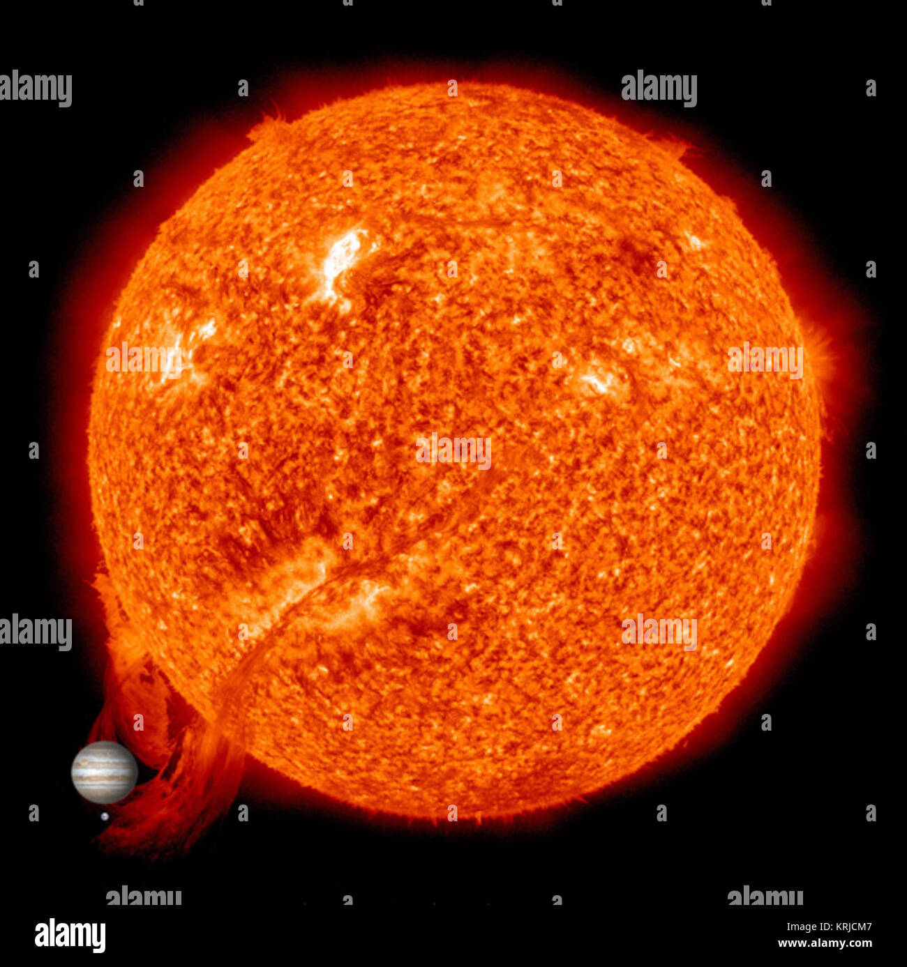 Sun terra giove intera 600 Foto Stock