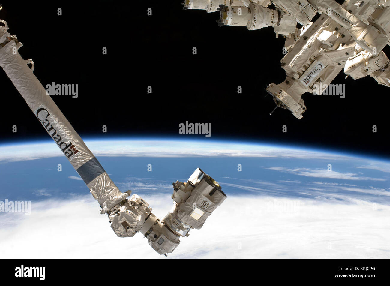 Canadarm2 avvicinamento attrezzatura aggrappatore - non ritagliato Foto Stock