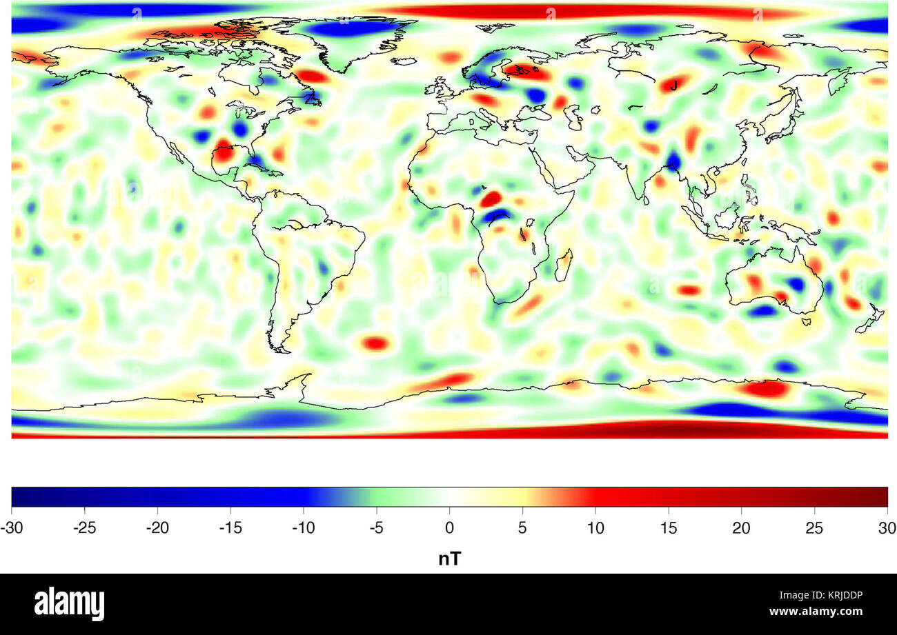 Litosfera magnetismo lrg Foto Stock