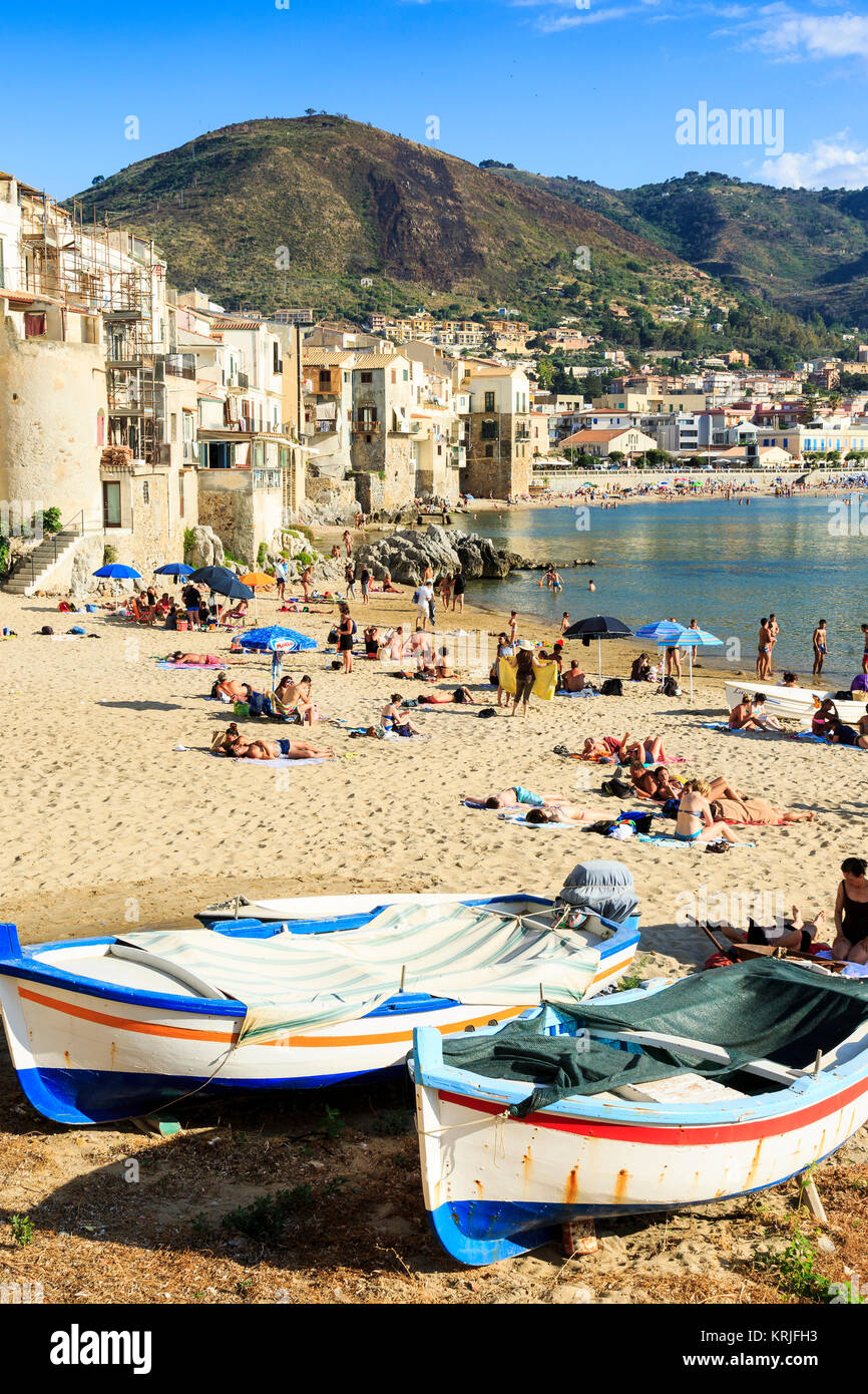 Cefalù, Sicilia Foto Stock