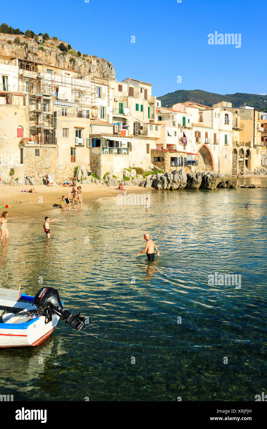 Cefalù, Sicilia Foto Stock