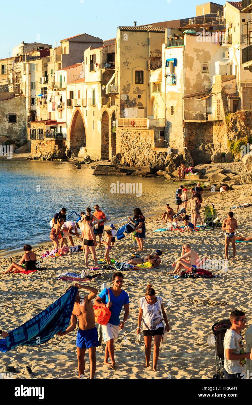 Cefalù, Sicilia Foto Stock