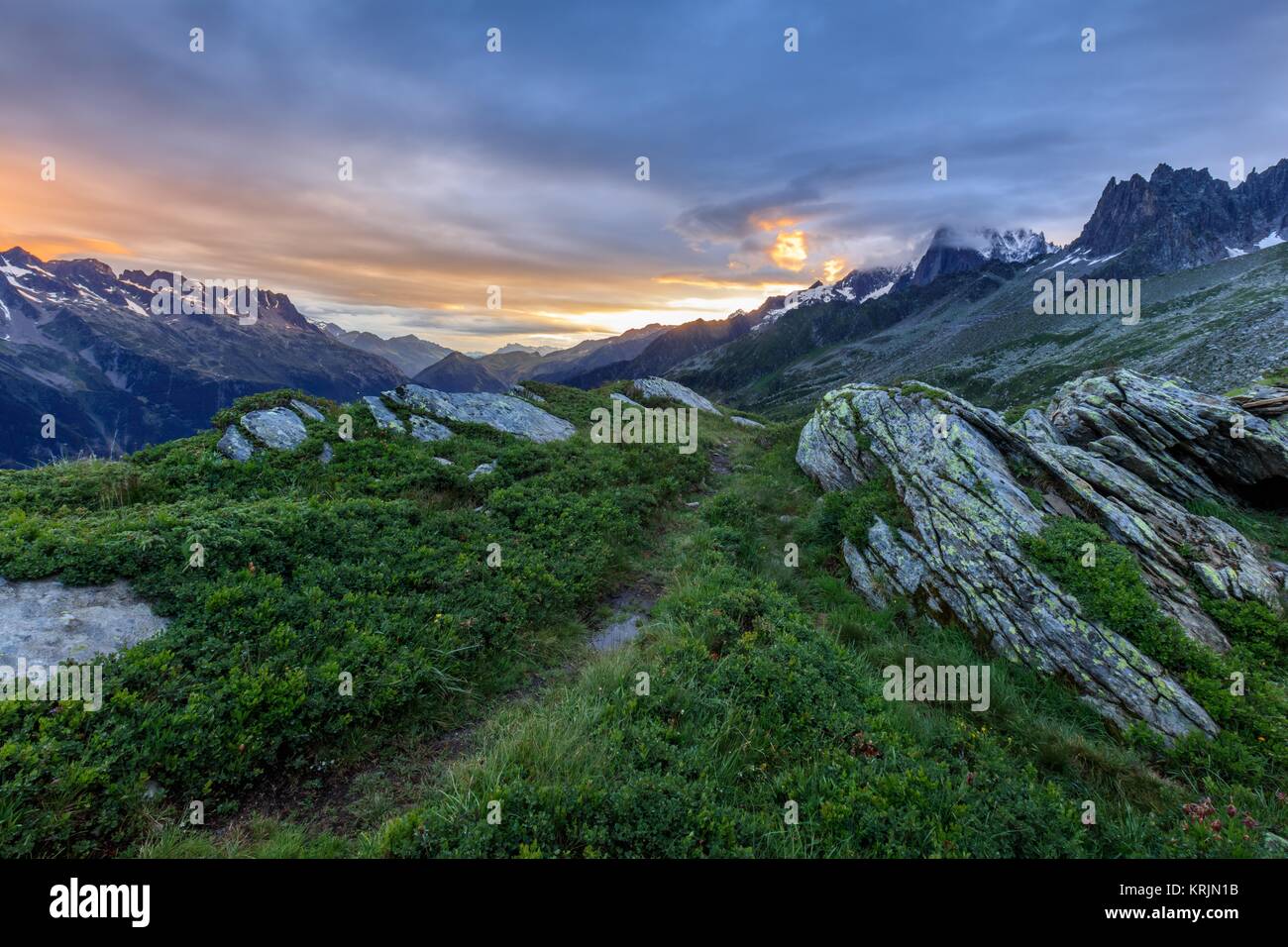 Mont Blanc, Francia Foto Stock