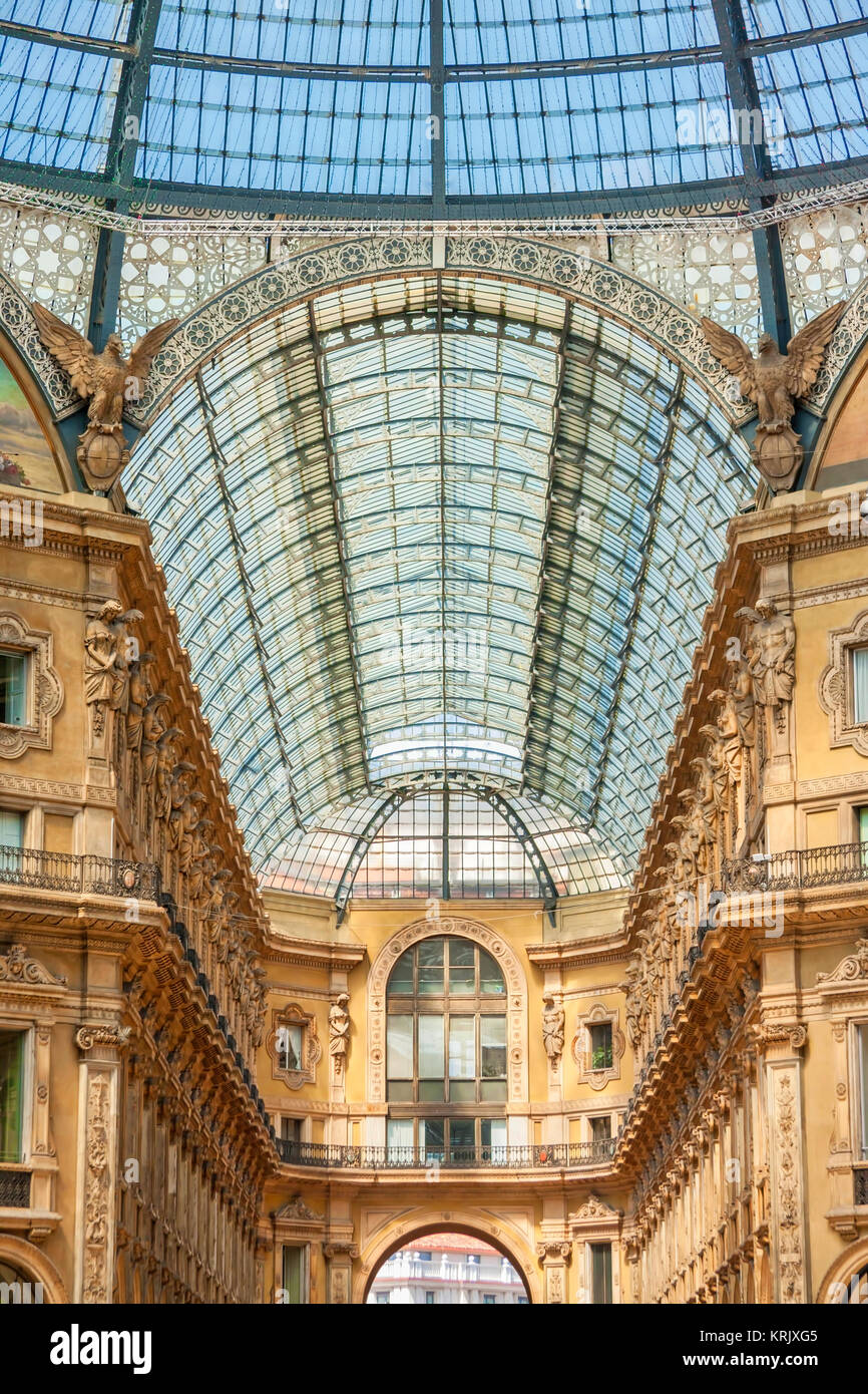 Dettagli all'interno di Galleria Vittorio Emanuele II, Milano, Italia Foto Stock