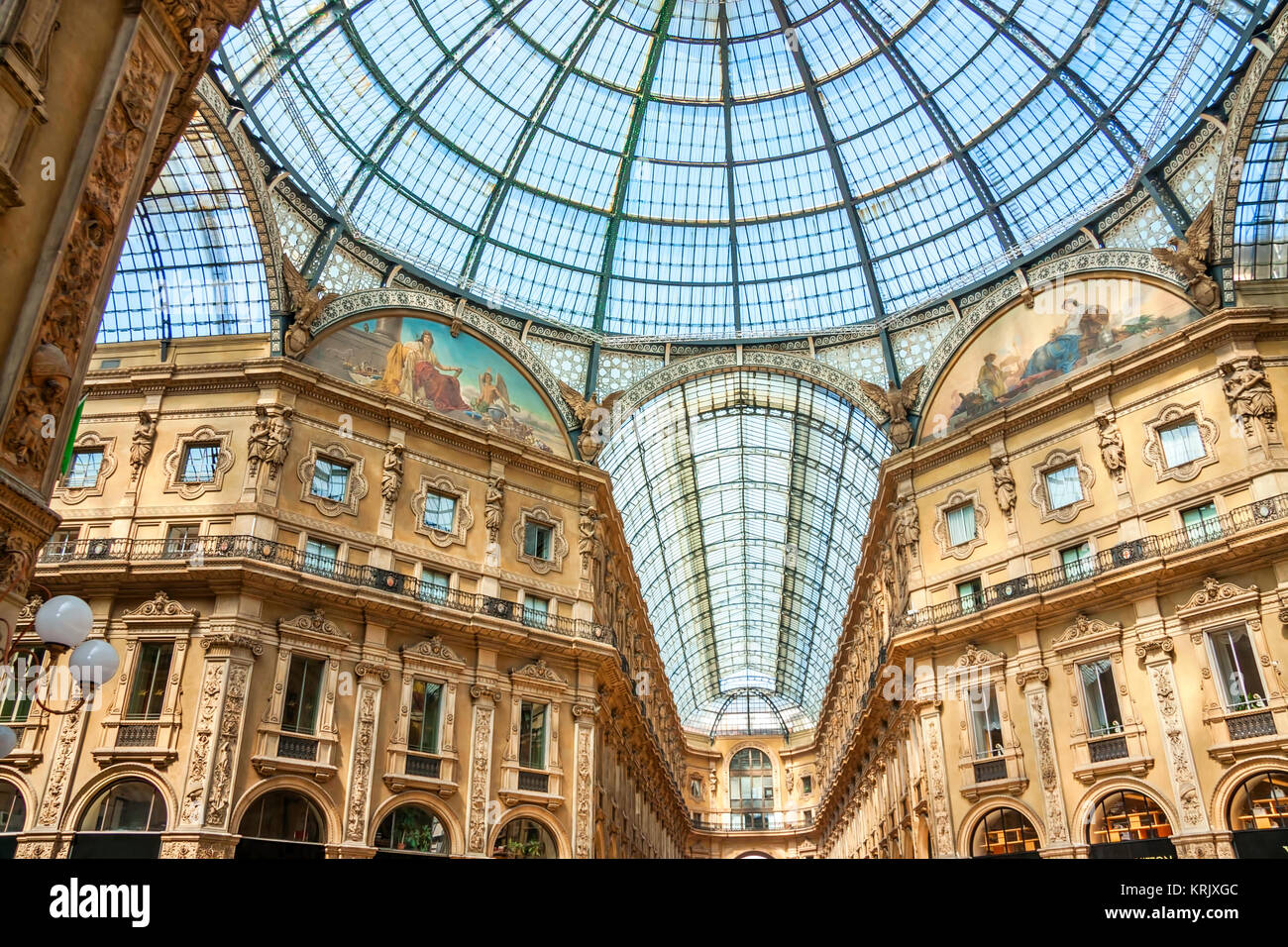 La Galleria Vittorio Emanuele II, Milano, Italia Foto Stock