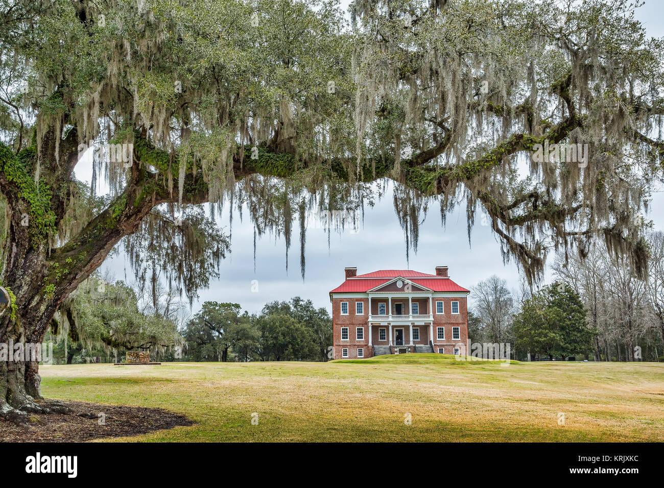 Drayton Hall plantation a Charleston, Carolina del Sud Foto Stock