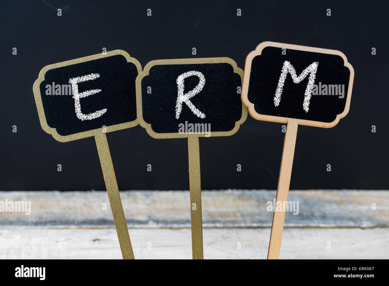 Acronimo di Business ERM come gestione dei rischi di impresa Foto Stock