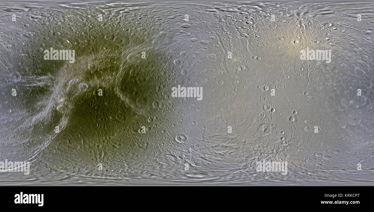 Dione mappa a colori Foto Stock