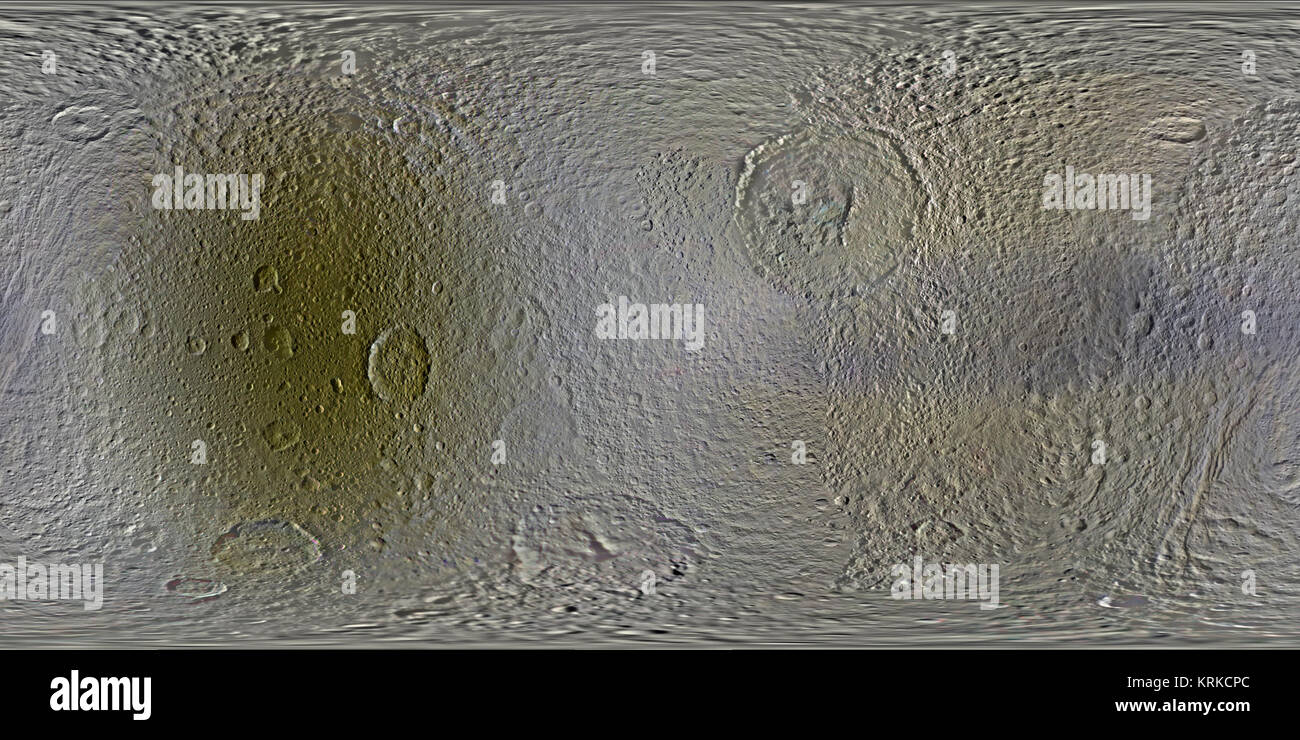 Tethys mappa a colori Foto Stock