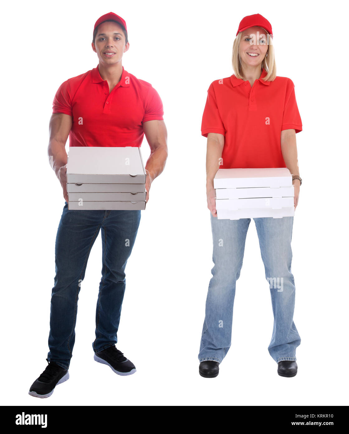 Pizza consegna pizza consegna pizza consegna ordine professionale di ordinazione taglio completo Foto Stock