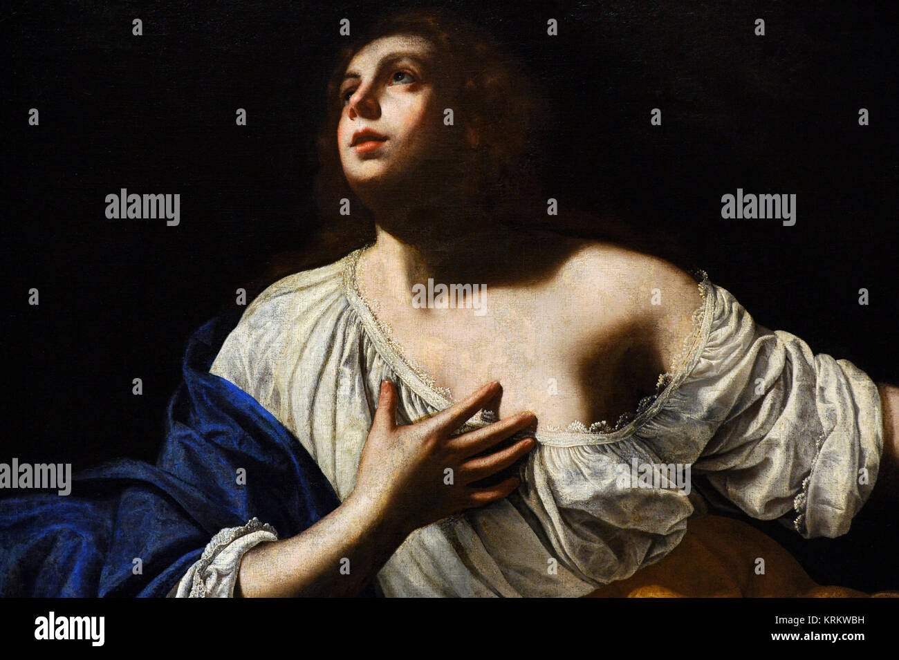 Artemisia Gentileschi (1597-1652). Pittore italiano. Maria Maddalena penitente, ca.1640. Dettaglio. Galleria Nazionale. Oslo. La Norvegia. Foto Stock