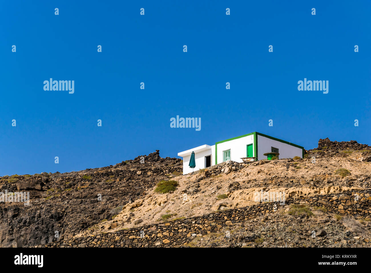 Casa sulla cima della collina Foto Stock