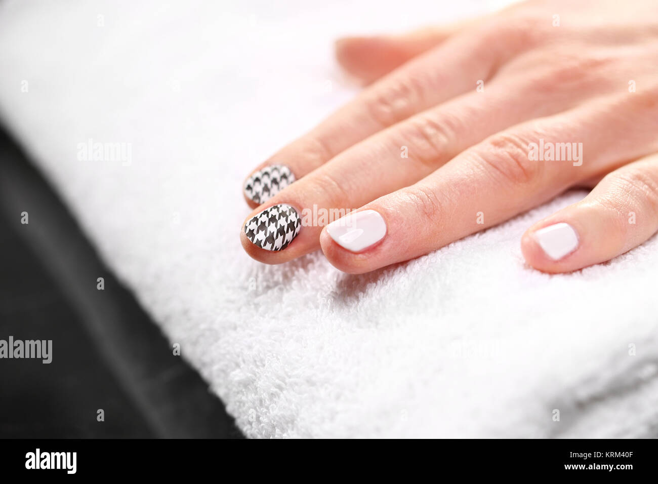 Manicure,modelli su chiodi Foto Stock