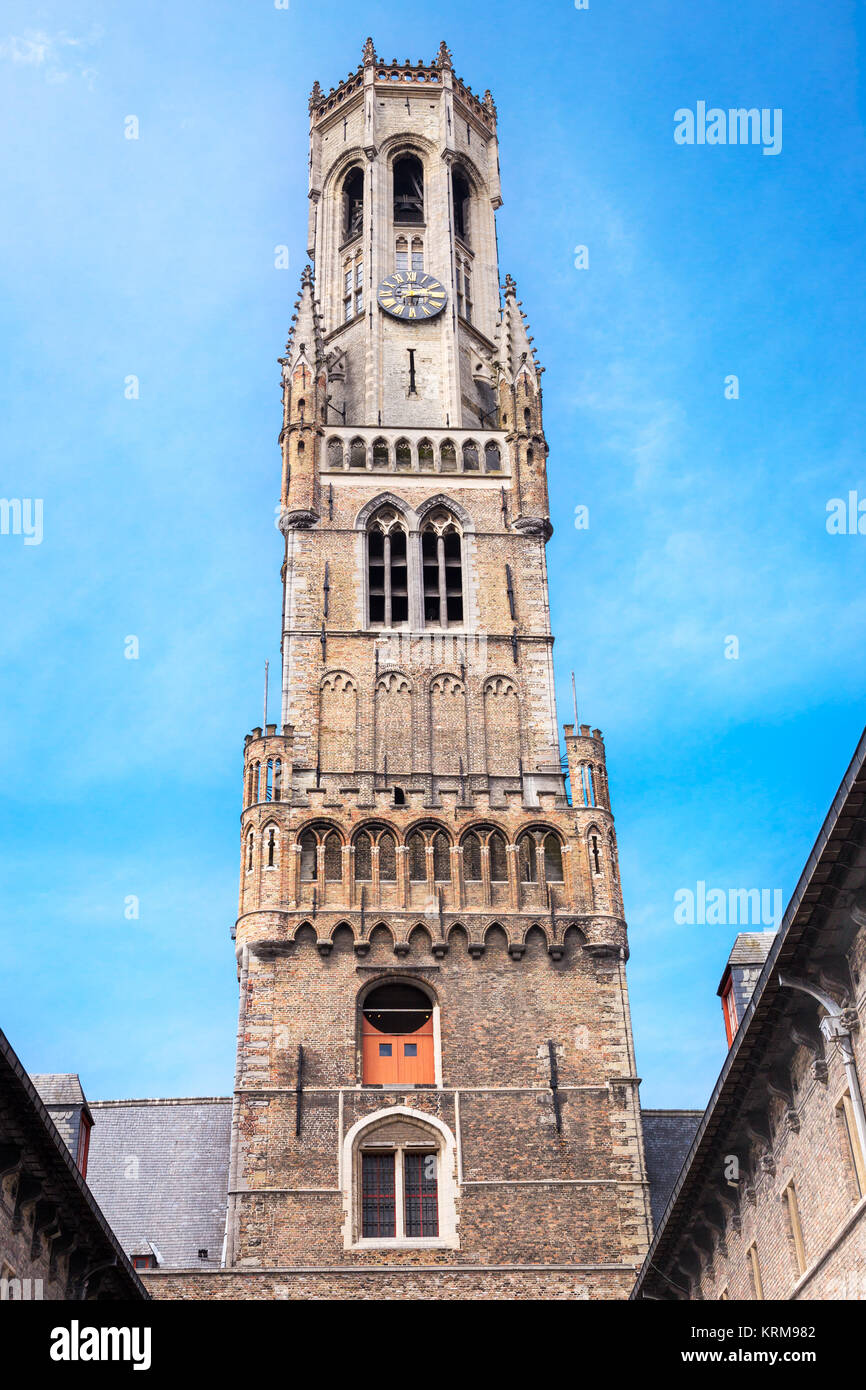 Belfort in Bruges Foto Stock