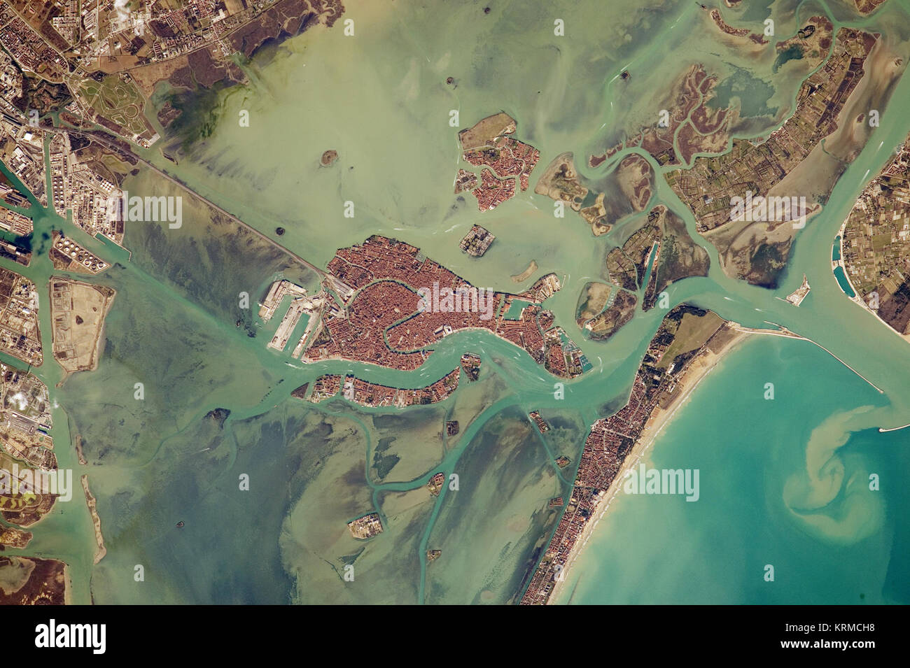 ISS-46 Venezia e Murano, Italia Foto Stock