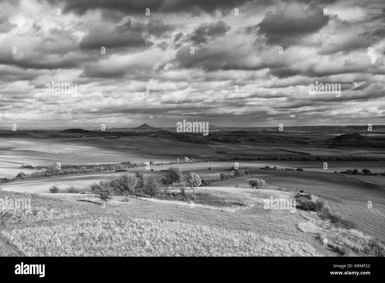 Paesaggio autunnale della Boemia centrale Highlands, Repubblica Ceca Foto Stock