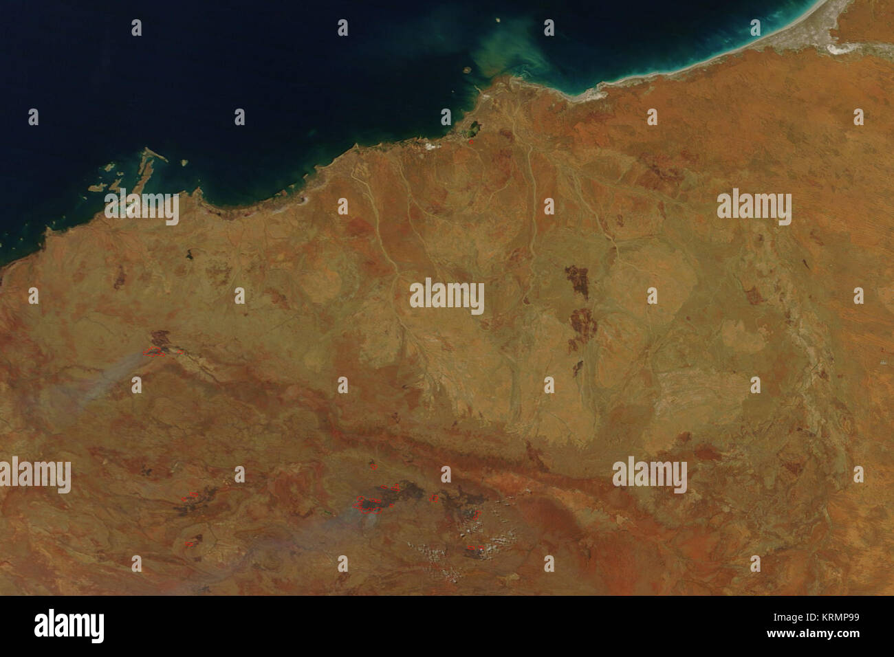Pilbara craton dal satellite Foto Stock