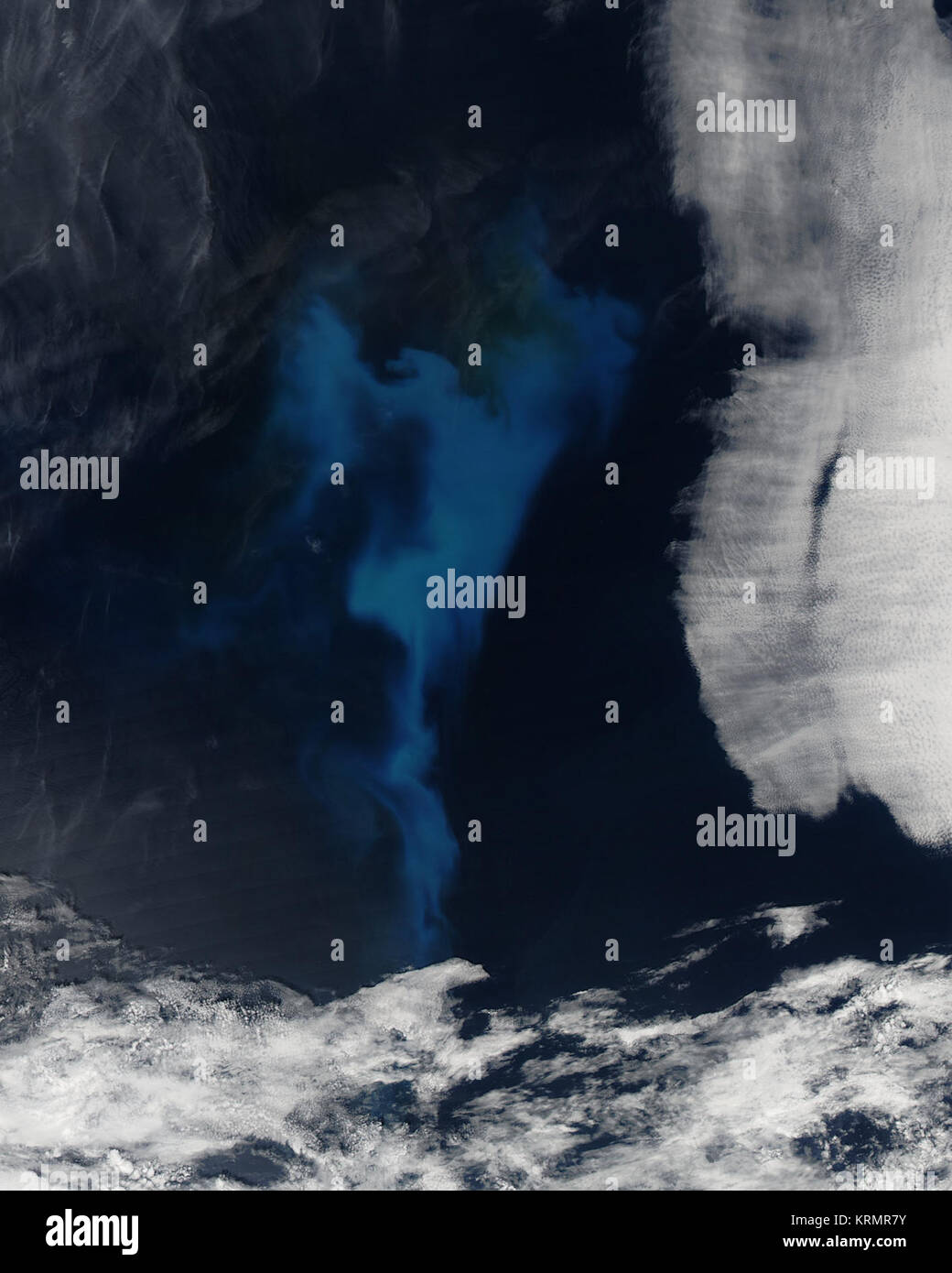 Bloom fitoplanctonico nell'Oceano Atlantico settentrionale (9422559155) Foto Stock