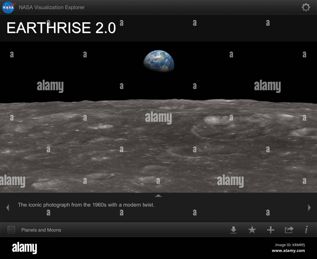 Questa è la visualizzazione della NASA Explorer, il modo più cool per ottenere storie su spazio avanzate di ricerca basati direttamente al tuo iPad. Un collegamento diretto alla NASA della straordinaria flotta di veicoli spaziali di ricerca, questa app presenta la NASA la scienza in un avvincente ed emozionante formato. Vedere la Terra come non hai mai visto prima e viaggi in luoghi non raggiungibili per anche i più intrepidi esploratori. Scarica l'app, tocca nella potenza della NASA ricerca all'avanguardia oggi e verificare la presenza di nuove storie ogni settimana! Cosa c'è di nuovo nella versione 1.6.1: - capacità di condividere la storia personalizzata liste tramite e-mail - Capacità Foto Stock