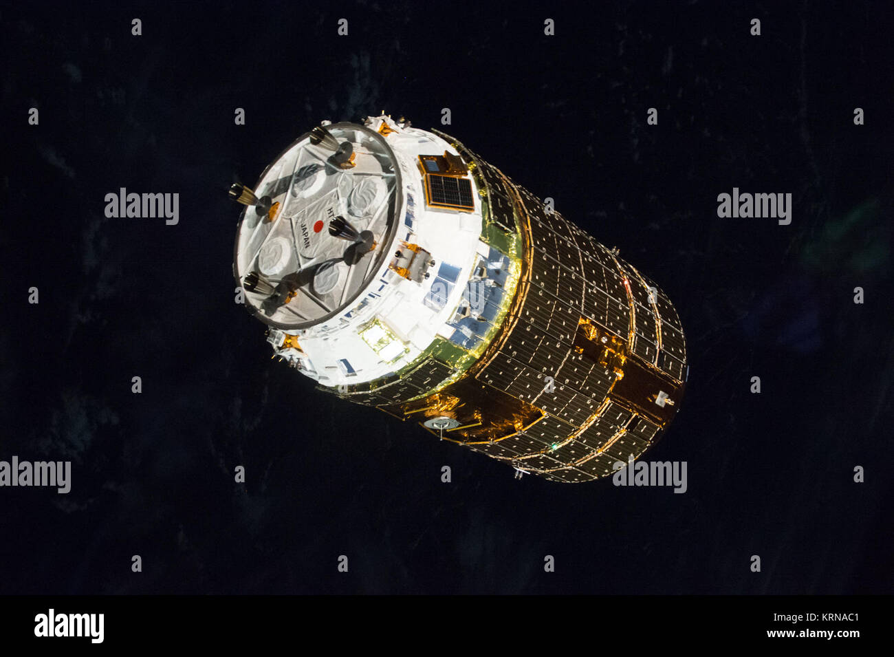HTV-6 approccio finale verso la stazione spaziale internazionale (2) Foto Stock