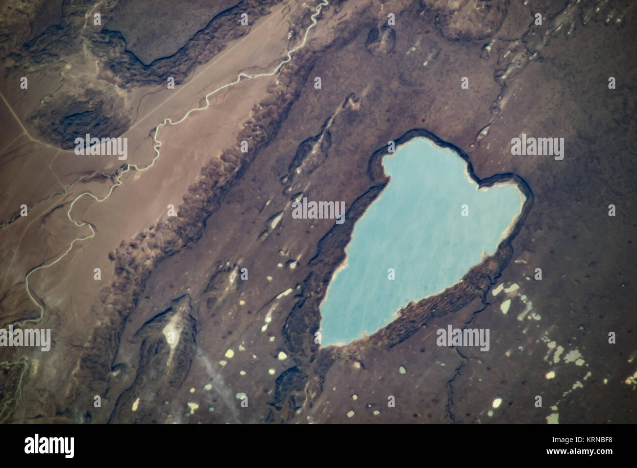 ISS-50 Lago Strobel vicino Patagonia meridionale Icefields in Argentina Foto Stock