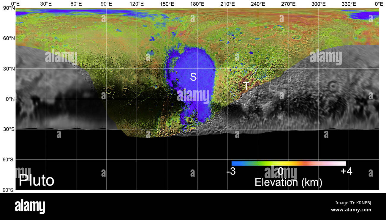 Plutone Basemap griglia di DEM Foto Stock