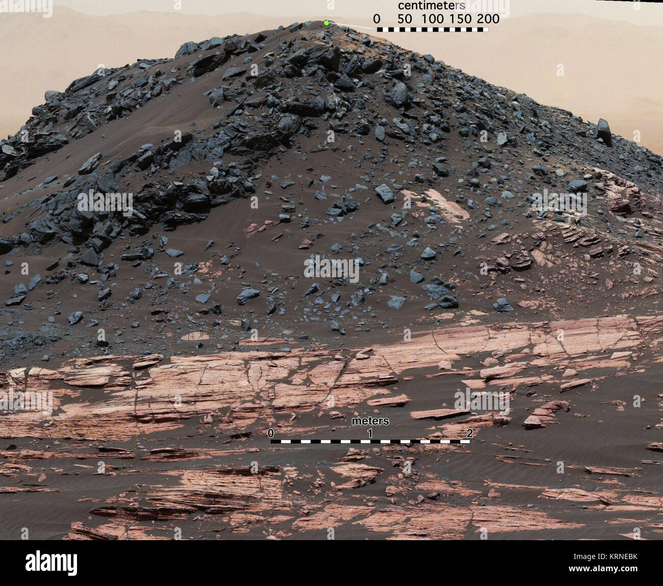 PIA21718-Mars-CuriosityRover-IresonHill-MountSharp-20170202 Foto Stock